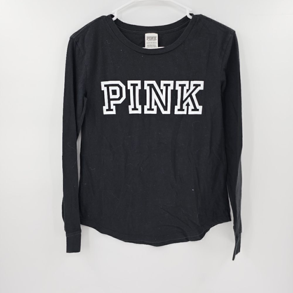 Victoria's Secret PINK black long sleeve shirt xs